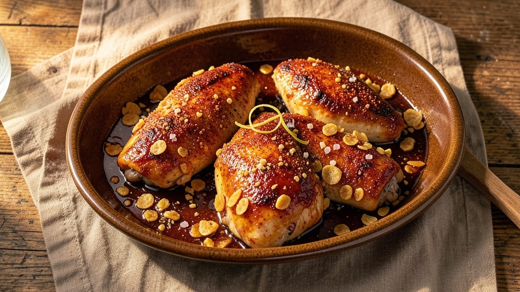 Baked BBQ Chicken Quarters Recipe: Crispy Cornflake Crust Meets Smoky Glaze