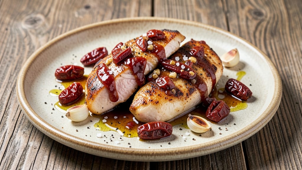 Baked Chicken Breast With Tomatoes Recipe: Sun-Dried Tomato Crust Over Juicy Centers