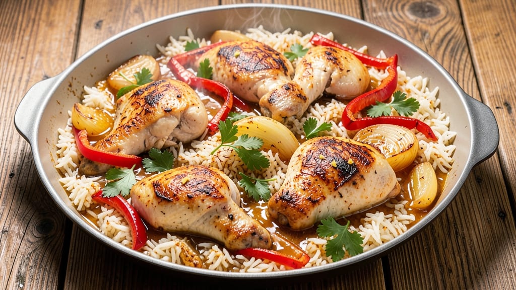 Baked Chicken Paella Recipe: Saffron-Infused One-Pan Spanish Feast