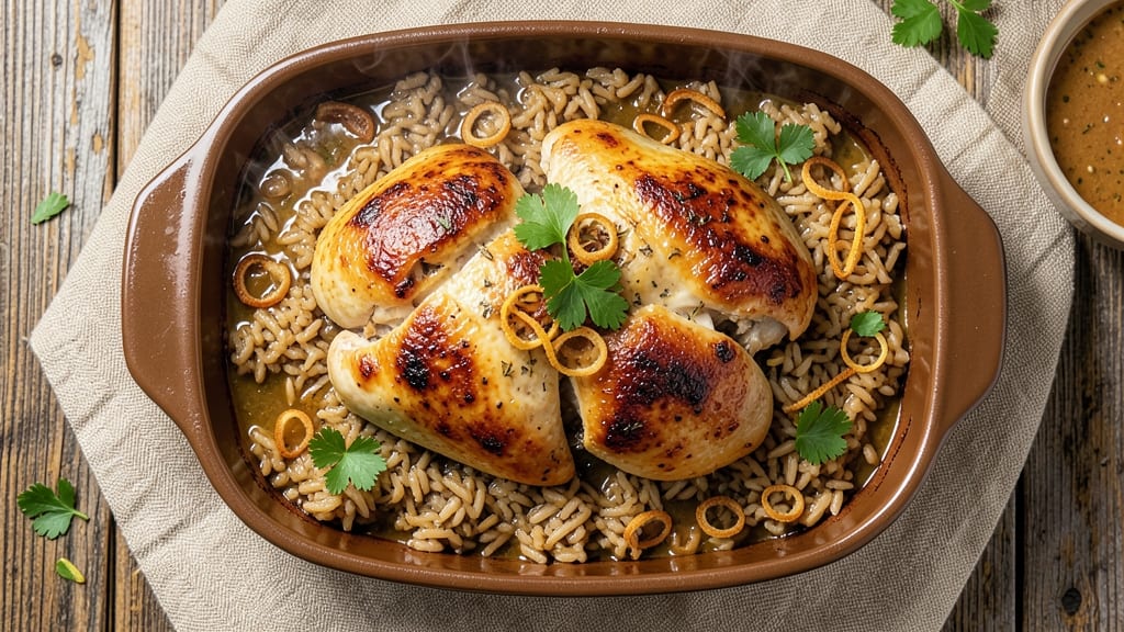 Baked Chicken and Brown Rice Casserole Recipe: One-Pan Meal Prep Magic