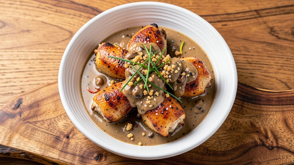Baked Chicken Drumsticks With Cream Of Mushroom Soup Recipe: Ultra-Crispy Bites Bathed in Rich Creamy Sauce