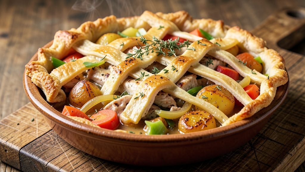 Barefoot Neighbor Chicken Pot Pie Recipe: Flaky Crust and Herbed Gravy Harmony