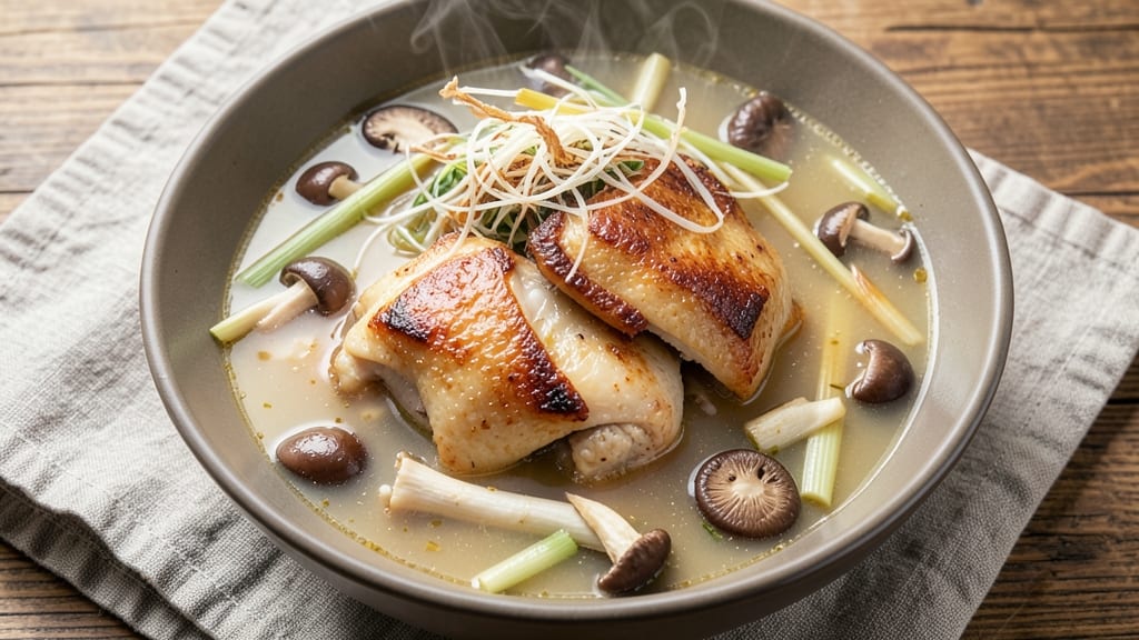 Asian Chicken Stock Soup Recipe: Fragrant Ginger-Galangal Broth Magic