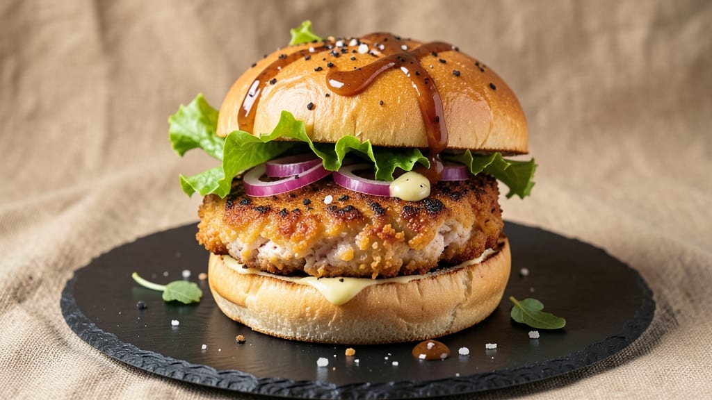 Air Fried Chicken Burger Recipe: Juicy Patties With Crispy Cornflake Crust