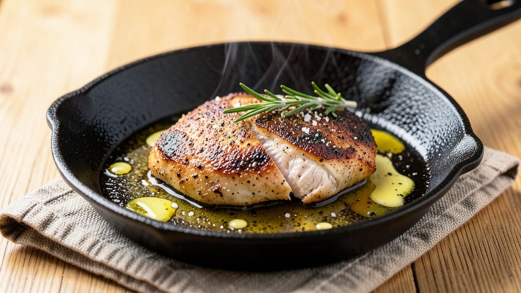 Baked Chicken Breast Recipe in Cast Iron Skillet: Juicy Cores With Crispy Skillet Crust