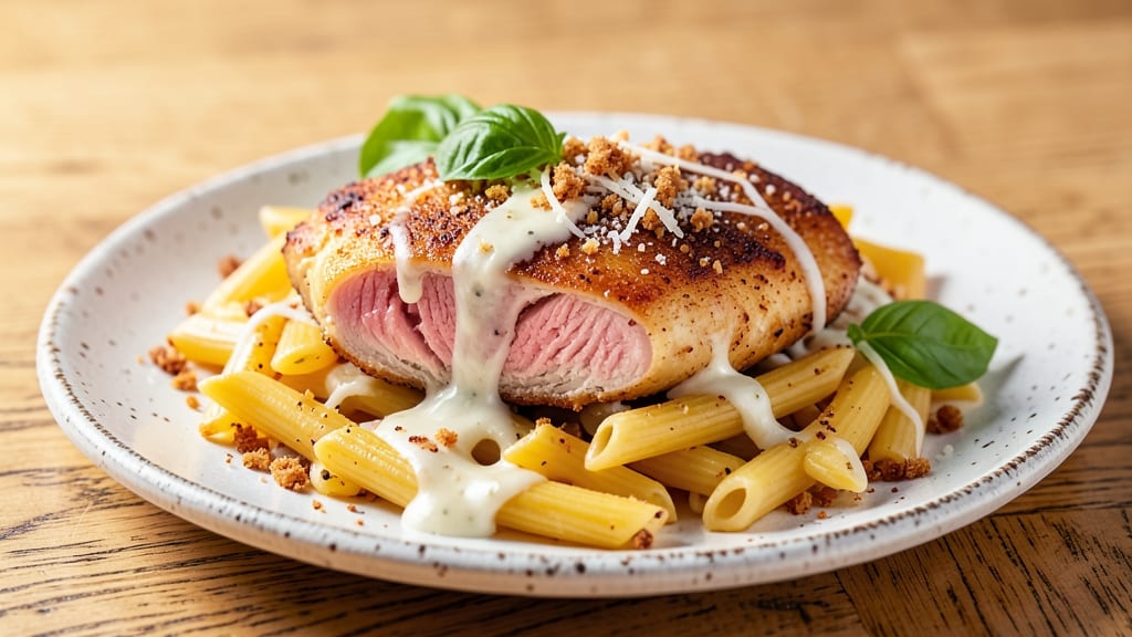 Applebee's Three Cheese Chicken Penne Copycat Recipe: Crispy Parmesan Crunch Over Creamy Tomato Pasta