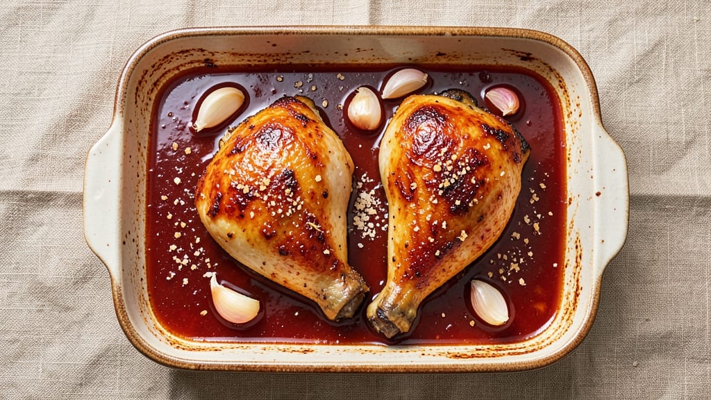 Baked Chicken With Mustard and Ketchup Recipe: Tangy-Sweet Glazed Bites in One Pan