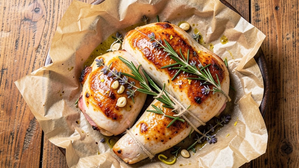 Baked Paper-Wrapped Chicken Recipe: Juicy Centers Shielded by Crispy Parchment Crust