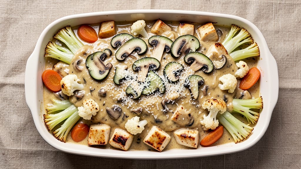 Campbell's Cream of Mushroom Chicken Casserole Recipe: Celery Crown Crunch Meets Hidden Veggie Magic