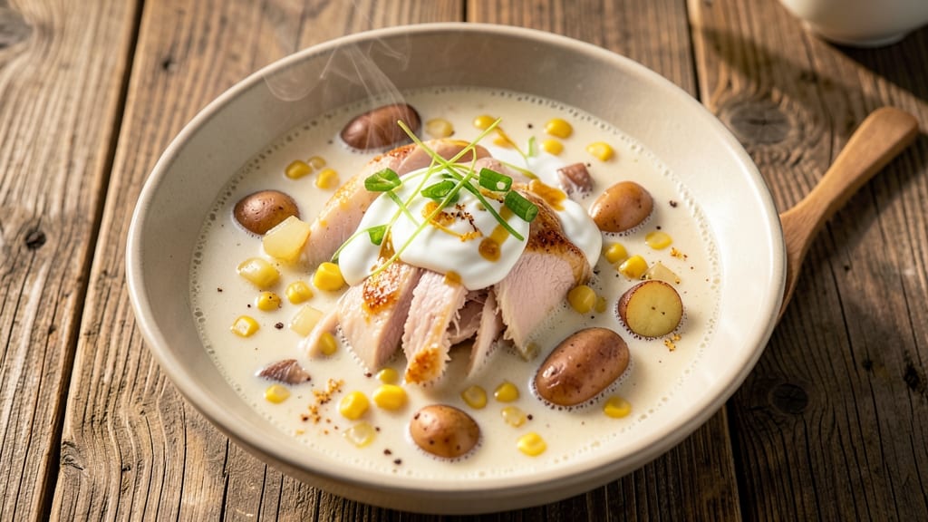 Amish Chicken Corn Chowder Soup Recipe: Creamy Corn-Infused Comfort With Tender Chicken