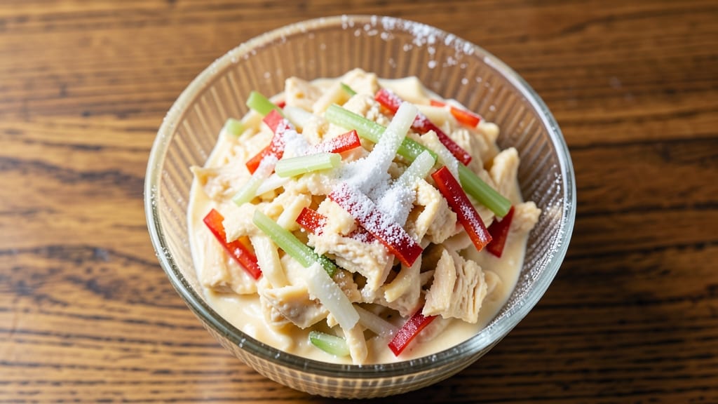 Copycat Chicken Salad Chick Fruity Fran Recipe: Velvety Vanilla Mayonnaise with Hidden Celery Crunch