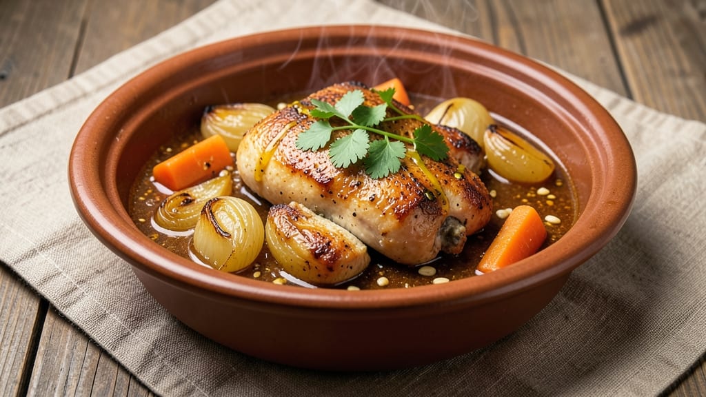 Authentic Moroccan Chicken Tagine Slow Cooker Recipe: Fragrant Cumin and Saffron Simmered to Richness