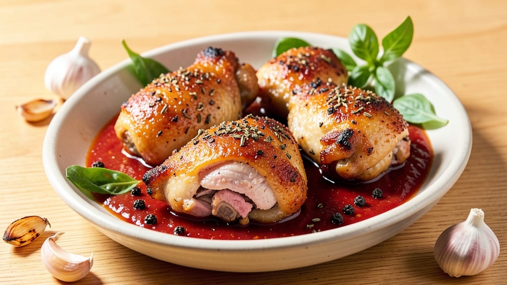 Baked Chicken Thighs in Tomato Sauce Recipe: Slow-Simmered Richness With Crispy Edges