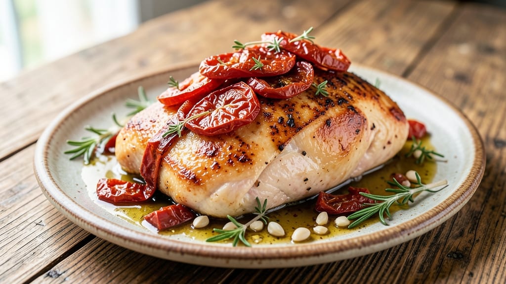 Baked Chicken With Sun-Dried Tomatoes Recipe: Mediterranean Panache in 40 Minutes