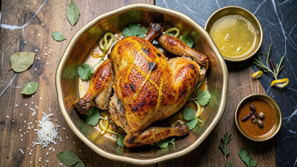 Bangladeshi Whole Chicken Roast Recipe: Fragrant Turmeric-Galangal Spice Roast