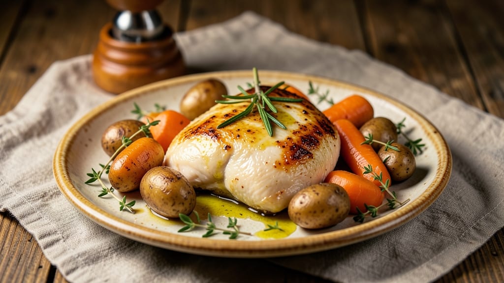 Baked Chicken Breast With Potatoes and Carrots Recipe: One-Pan Herb-Roasted Harmony