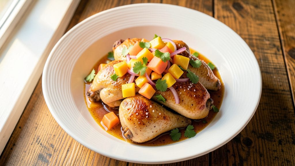 Lemon Ginger Chicken With Pineapple Mango Salsa Recipe: Tropical Heat That Balances Bright Flavors